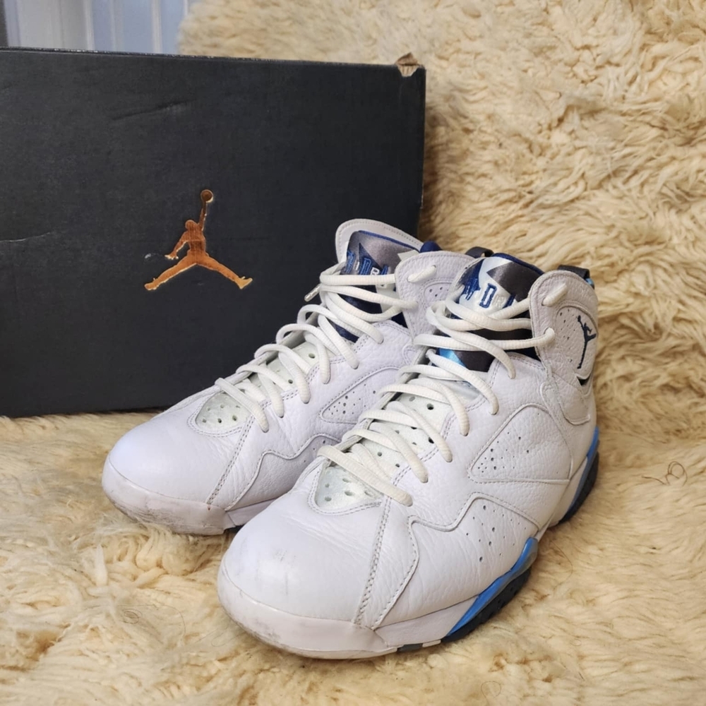 Air Jordan White and Blue Sneakers